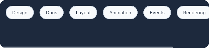 Rendered horizontal scroll container